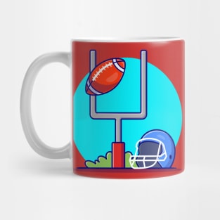 Helmet And Rugby Ball Mug